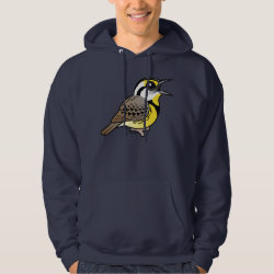 Eastern Meadowlark (singing) Men's Basic Hooded Sweatshirt
