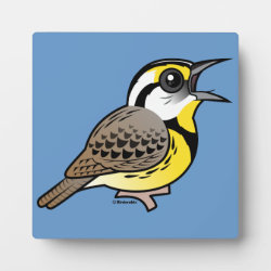 Eastern Meadowlark (singing) Photo Plaque 5.25