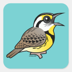 Eastern Meadowlark (singing) Square Sticker