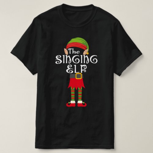 singing elf family matching christmas T_Shirt
