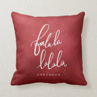 Singing Falala Modern Stars Christmas Throw Pillow