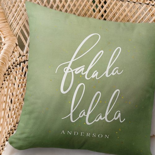 Singing Falala Modern Stars Christmas Throw Pillow