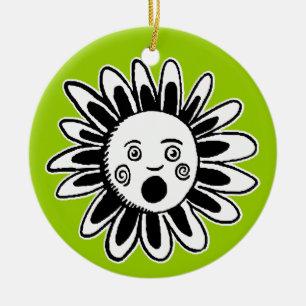 Singing Flower Ceramic Ornament