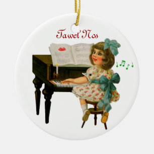 Singing Girl Christmas Ornament