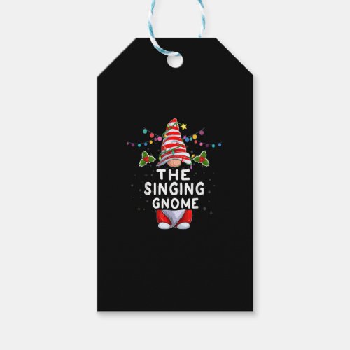 Singing Gnome Christmas Pajamas Matching Family Gr Gift Tags