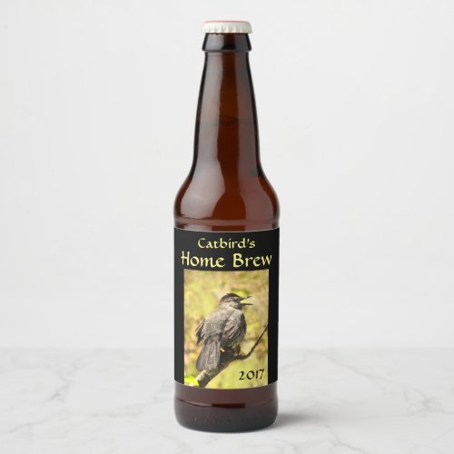 Singing Gray Catbird Animal Nature Beer Label