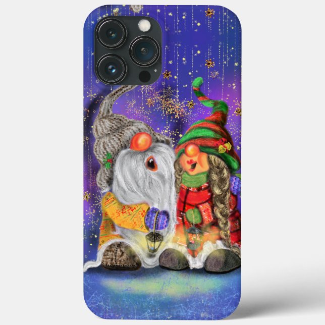 Singing Happy Christmas Gnomes iPhone Case (Back)