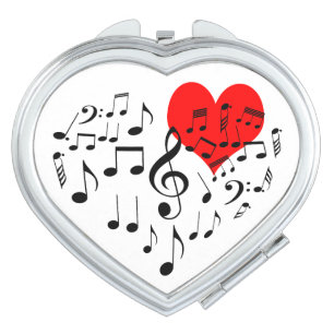 Singing Heart one-of-a-kind funny Compact Mirror