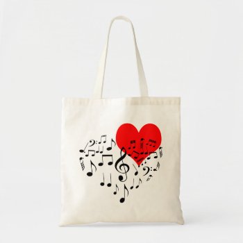 Singing Heart One-of-a-kind Funny Tote Bag by DigitalSolutions2u at Zazzle
