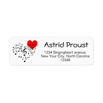 Singing Heart One-of-a-kind Label by DigitalSolutions2u at Zazzle