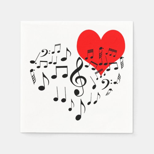 Singing Heart one_of_a_kind Paper Napkins