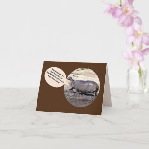 Singing Hippo Birthday Card/personalize Card