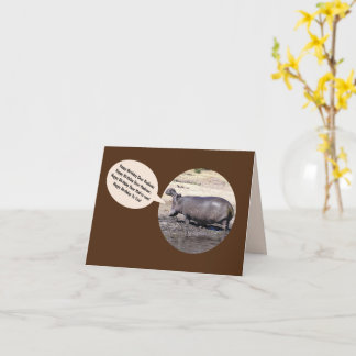 Singing Hippo Birthday Card/personalize Card