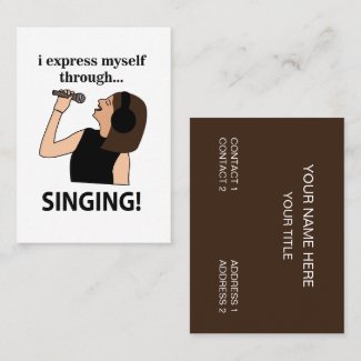 Singing I Express Myself Through Singing