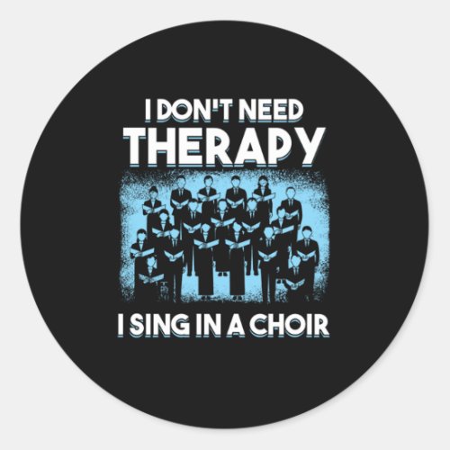 Singing In A Choir Therapy Choral Music Chorus Gif Classic Round Sticker