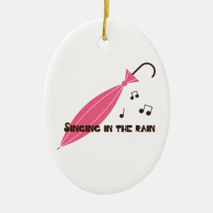 Singing in the Rain Ceramic Ornament