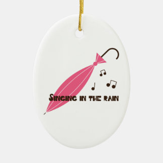 Singing in the Rain Ceramic Ornament