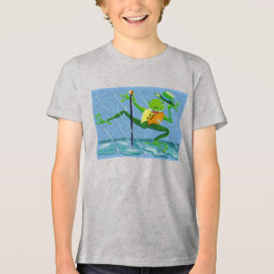 Singing in the rain frog Tri-Blend shirt