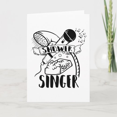 Singing in the shower card