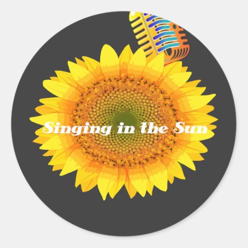 Singing in the sun_Sunflower Heart Sticker