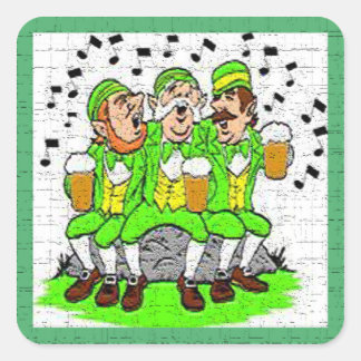 Singing Irish Square Sticker