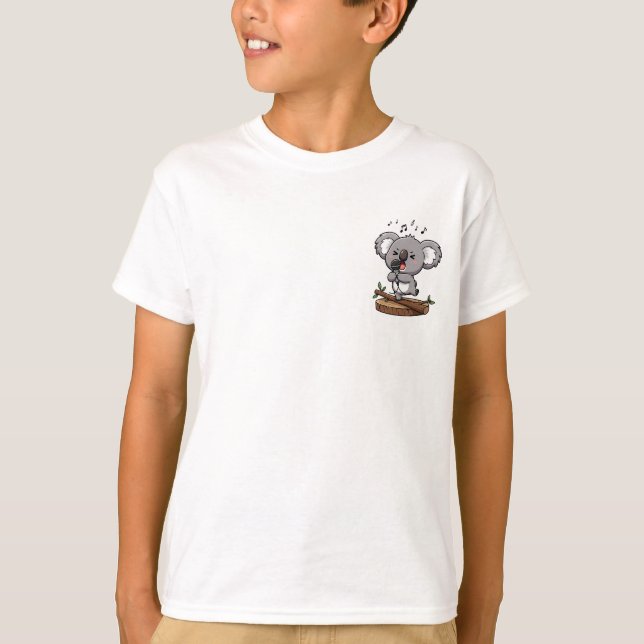 Singing Koala Microphone Star Kids T-Shirt (Front)