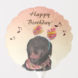 Singing Labrador Retriever Dog Birthday Balloon