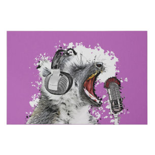 Singing Lemur Comic Art Artificial print