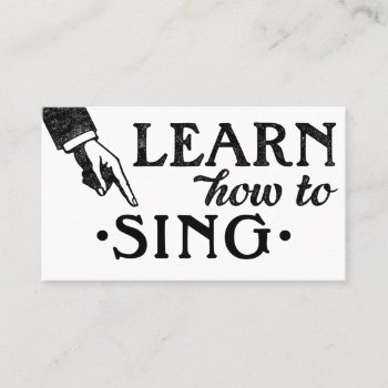 Singing Lessons Business Cards - Cool Vintage by NeatBusinessCards at Zazzle