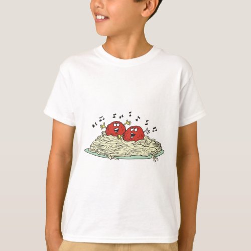 singing meatballs on spaghetti T_Shirt