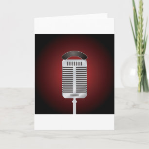 Singing Microphone Greeting Cards
