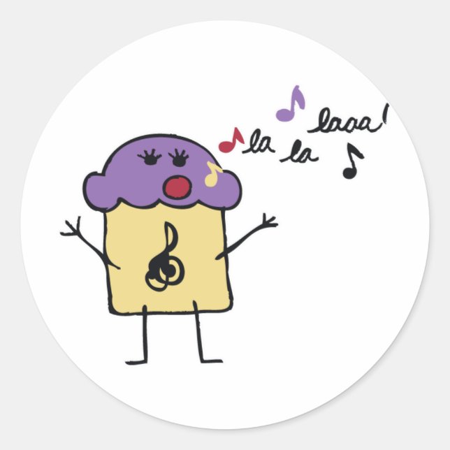Singing Muffin - Sticker (Front)
