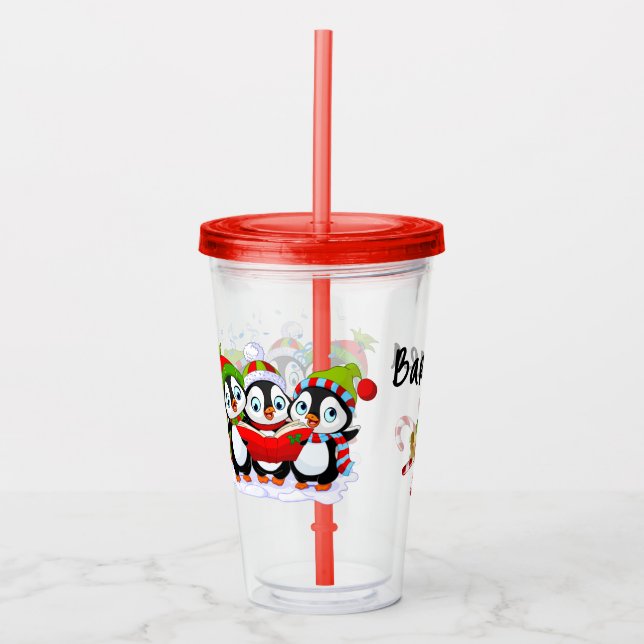 Singing Penguins  Acrylic Tumbler (Front)