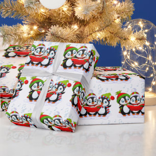 Singing Penguins Wrapping Paper