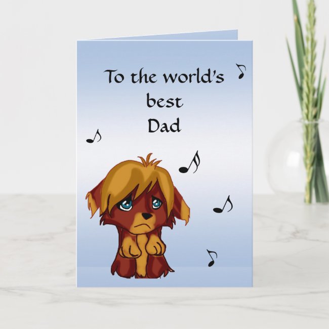 Singing Puppy Dog Love Fathers Day Card