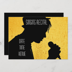 Singing recital retro vocal performance invitation