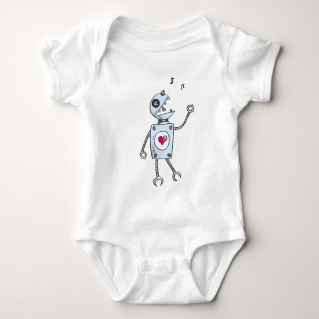 Singing Robot Baby Baby Bodysuit (Front)