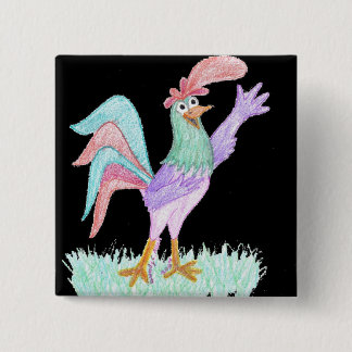 Singing Rooster Button
