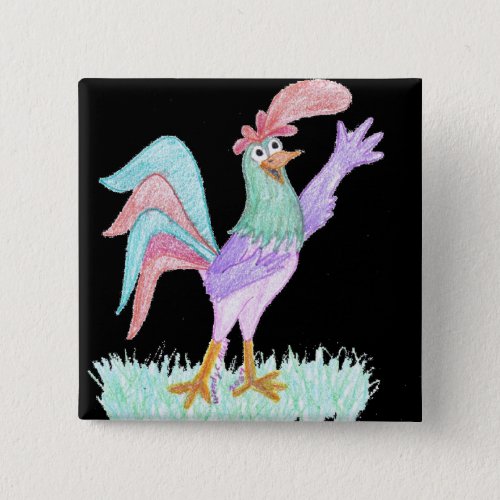Singing Rooster Button