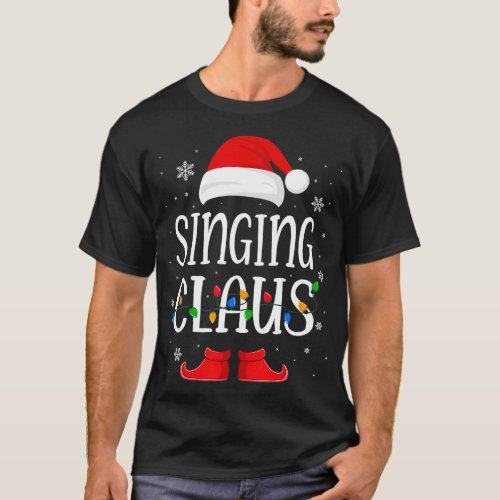 Singing Santa Claus Hat With Xmas Light Christmas  T_Shirt