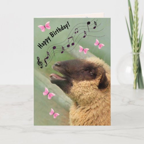 Singing Sheep Happy Birthday Card