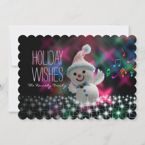 Singing Snowman Holiday Card