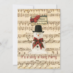 Singing Snowman Invitation
