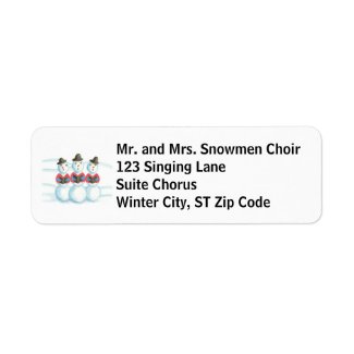 Singing Snowmen Custom Address Labels