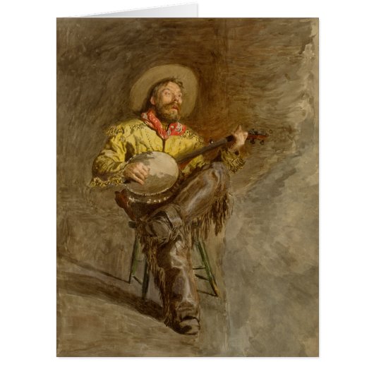 Singing Spanish Cowboy w Banjo Playing Trail Song (Front)