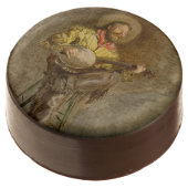 Singing Spanish Cowboy w Banjo Playing Trail Song Chocolate Covered Oreo (Angled)