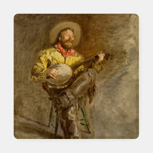 Singing Spanish Cowboy w Banjo Playing Trail Song Coaster Set