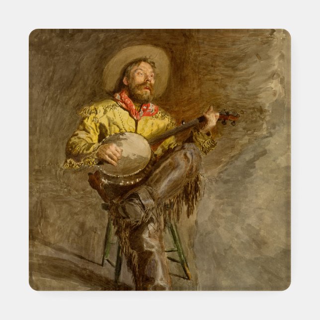 Singing Spanish Cowboy w Banjo Playing Trail Song Coaster Set (Single)