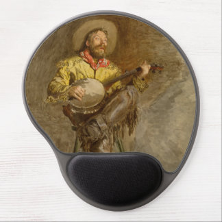 Singing Spanish Cowboy w Banjo Playing Trail Song Gel Mouse Pad