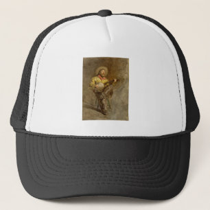 Singing Spanish Cowboy w Banjo Playing Trail Song Trucker Hat